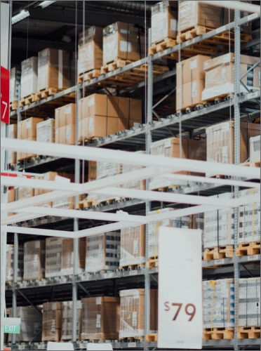 Waren werden in Halle zwischengelagert